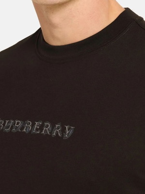 Burberry crew neck t-shirt, dark brown, size S