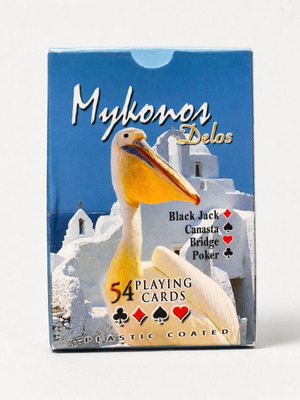 Mykonos Collectible Playing Cards 54 Plastic Coated Like New