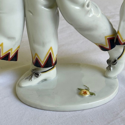 Pierrot figurine used Art Deco Rosenthal porcelain 1926