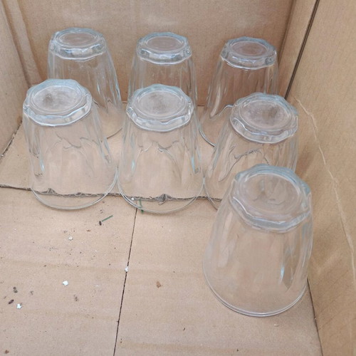Wine glasses used vintage set of 7, 140ml