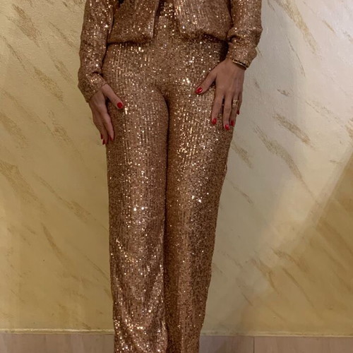 Sequin set jacket and pants new in sizes M and XL