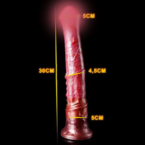 Horse Dildo 30CM καινούργιο με σύριγγα εκσπερμάτωσης και φούσκα από σιλικόνη 5CM πάχος