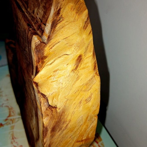 Handmade Table Lamp from Wild Mulberry Wood like new