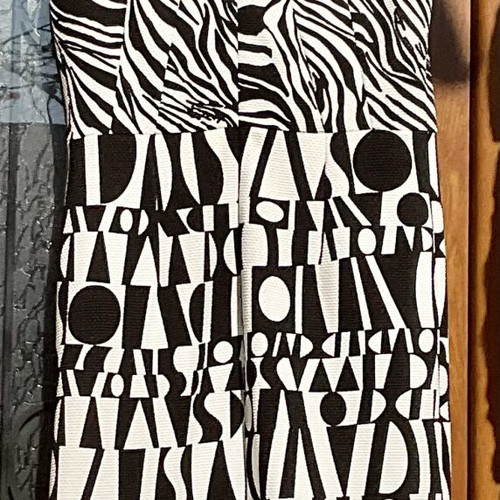 Mia black and white dress, size 46