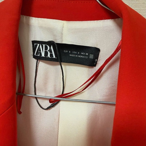 Zara blazer brand new, red with rolled-up sleeves, size S