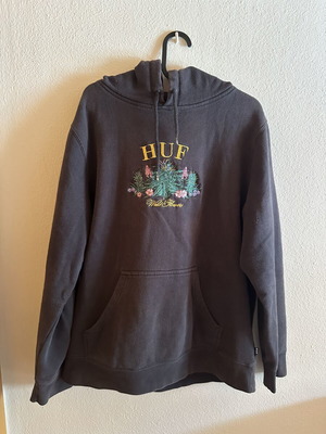 HUF Wild Flowers hoodie, large, gray