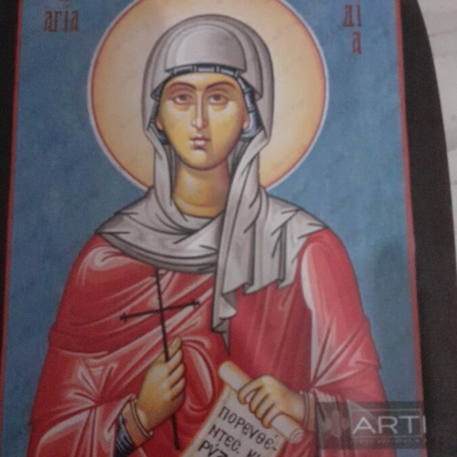 Wooden handmade religious icon new, 27×17 cm, decoupage
