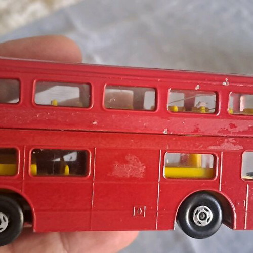 Double-decker bus used from London, made in England