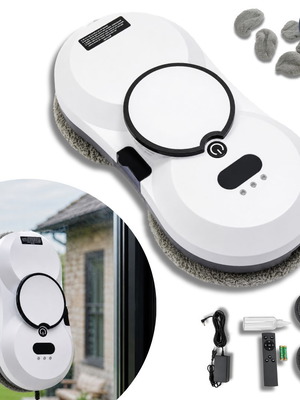 Window cleaning robot 2800 Pa with automatic spraying and remote control