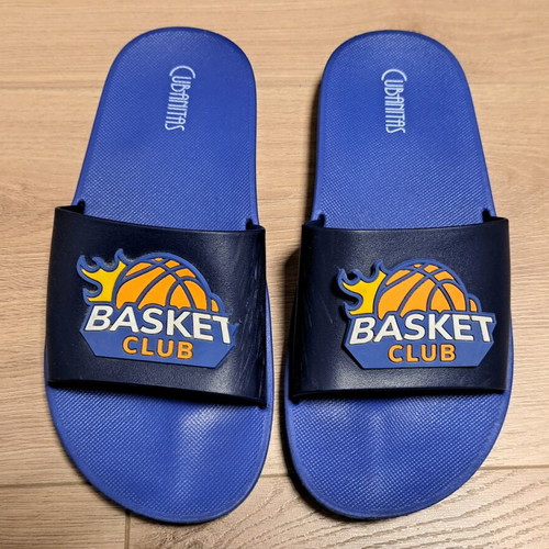 CUBANITAS kids' sandals used size 35 blue with basketball design