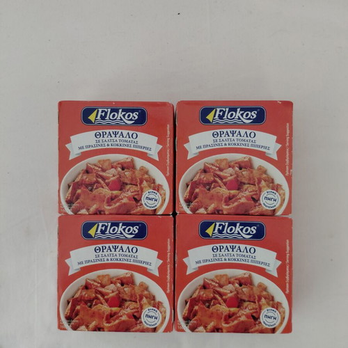 Flokos Thrapsalo in tomato sauce pack of 4, 160g each
