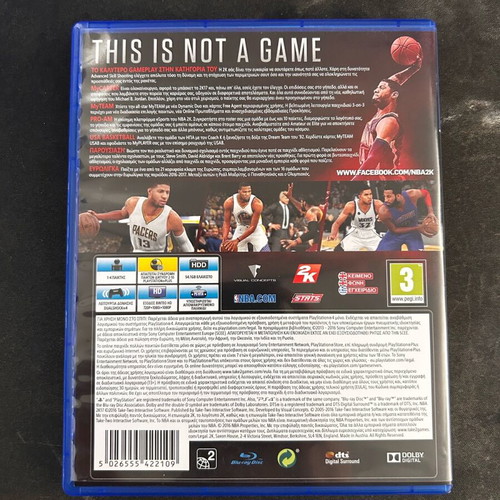 NBA 2K17 PS4 game used, complete