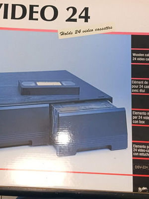 Ξύλινη θήκη για 24 βιντεοκασσέτες καινούργια