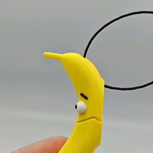 Banana keychain new 3D printed with movable mouth