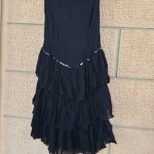Mat Fashion black strapless dress or skirt with ruffles