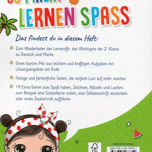 Ferien-Lern-Spaß new, workbook for 2nd grade review