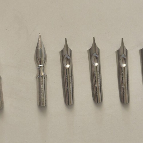 55 vintage dip pen nibs, various types