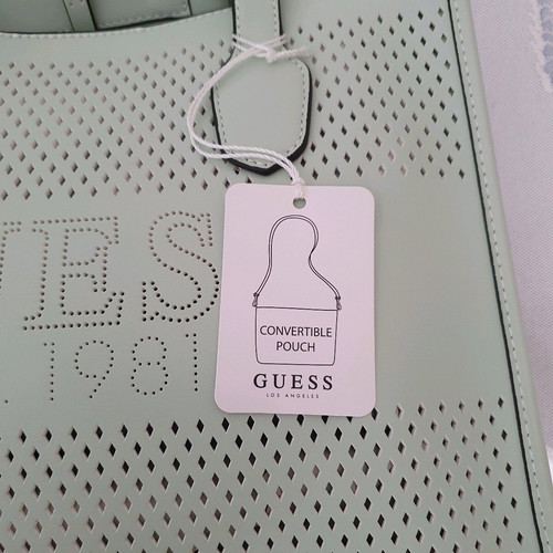 Guess handbag new, mint green with detachable wallet
