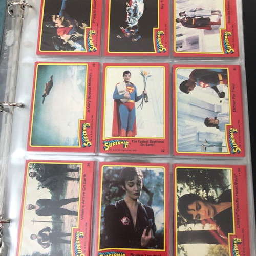 Superman II Movie Complete Set new, 88 base cards and 22 sticker cards