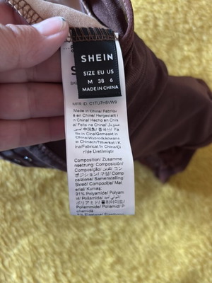 Shein bustier new, brown, size M