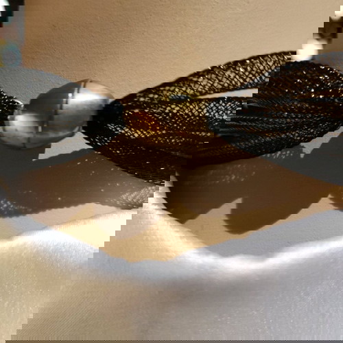 Κολιέ χειροποίητο τετραπλό καινούργιο με χρυσαφί σατινέ χάντρες