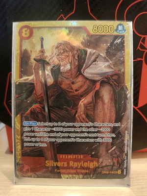 One Piece Silvers Rayleigh Op08 Secret Rare карта като нова