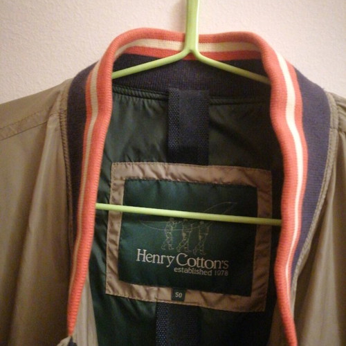 Henry Cotton’s bomber jacket like new, Italian, denim-beige, size M