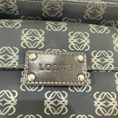 Loewe shoulder bag with detachable wallet and storage pouch, blue and grey