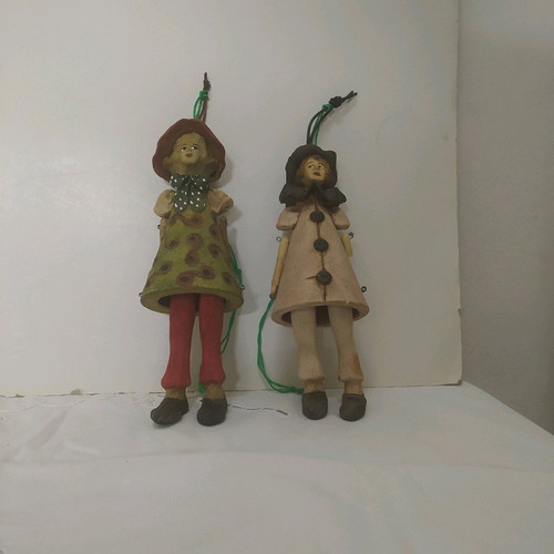 Ceramic handmade marionettes like new, pack of 2