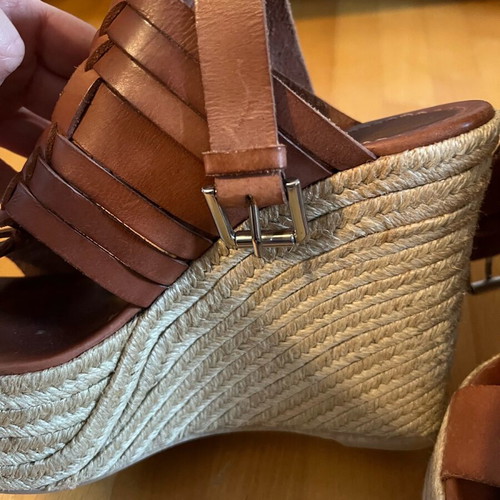 Ralph Lauren women's platform sandals like new, brown, size 37
