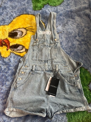 Stradivarius women's overall new, size 38, faded blue