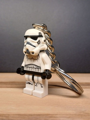 Lego Stormtrooper Key Chain like new, dual molded helmet