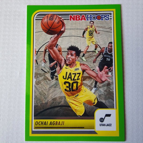 Parallel κάρτα Ochai Agbaji Neon Green NBA Hoops 2023-24, νέα