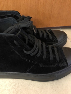 Italian athletic shoes new, black velvet size 37