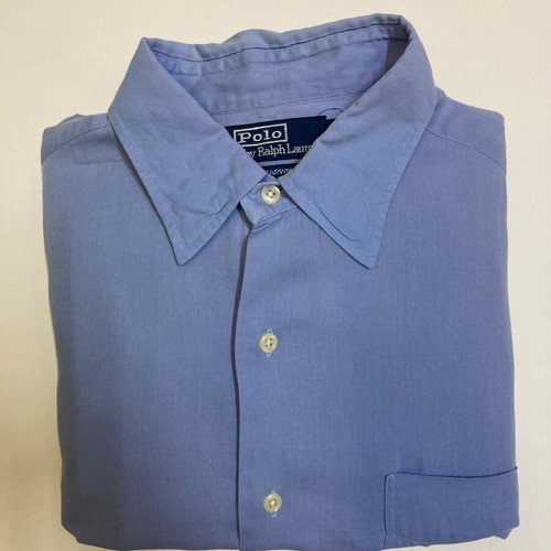 Ralph Lauren Long Sleeve Shirt L 16¼ Blue Plain