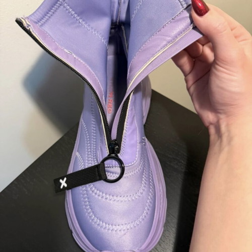 Nylon Red ankle boots size 40, purple