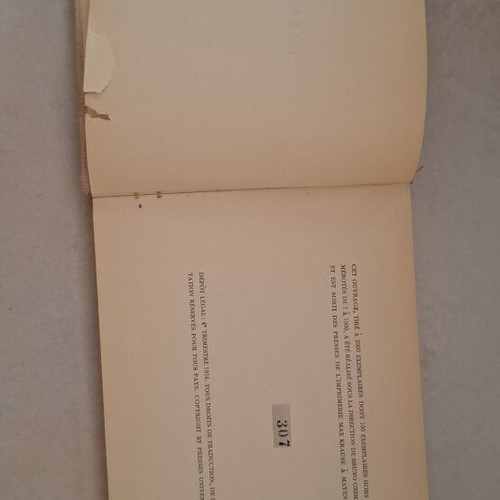 Carnet de Voyage book used, limited numbered edition 1954 by Jean-Charles Moreux