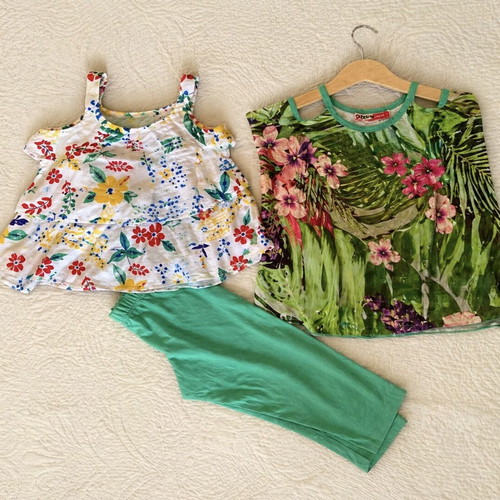 Summer set for girl 3-4 years Benetton and Mini Raxevsky like new