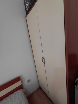Wardrobe like new with mirror hanger and 2 cabinets