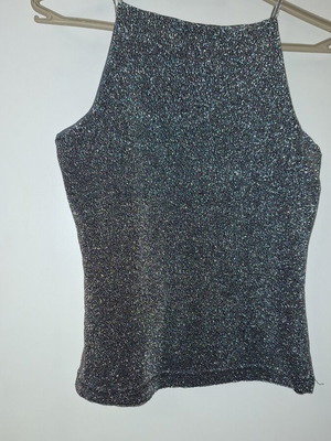 Top black and silver used, size S with lining