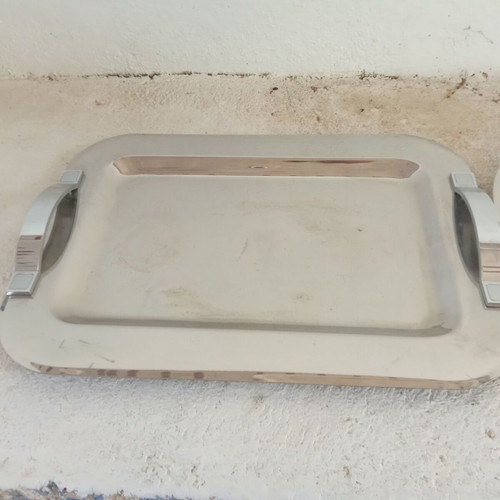 Inox serving tray for food and drinks, like new