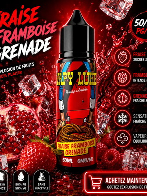 Vapy Luke Strawberry Raspberry Pomegranate E-Liquid 50ml new