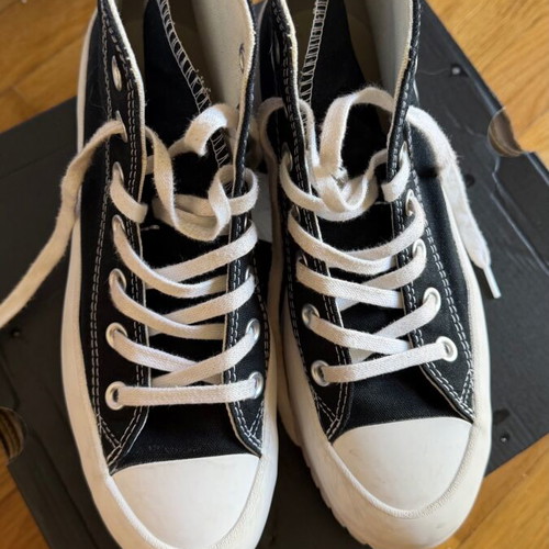Converse All Star wide fit black and white sneakers size 39