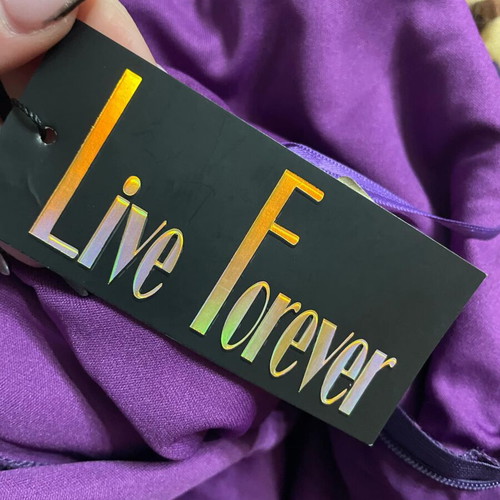 Live Forever purple dress