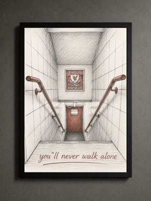 Liverpool FC framed poster 30x40cm new