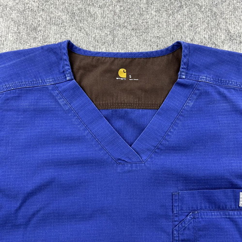 Carhartt Wip T-shirt men's Small oversized blue nurse scrub with pocket used