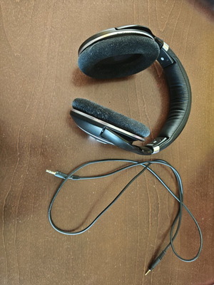 Sennheiser HD 599 wired over ear headphones used, black