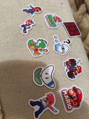 Mario stickers like new, pack