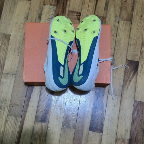 Nike Rival Sprint Spikes like new, white and green, includes bag and tools