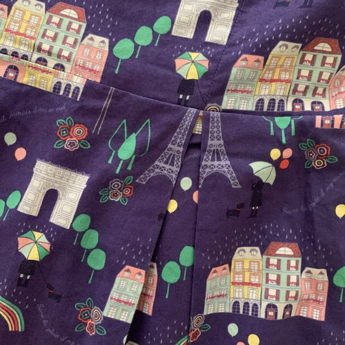 Handmade mini dress like new, colorful cotton fabric